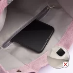 Diesisa 2-Pack Canvas Tote bag for women + Purse - Pink+yellow