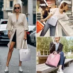 Diesisa 2-Pack Canvas Tote bag - White+pink