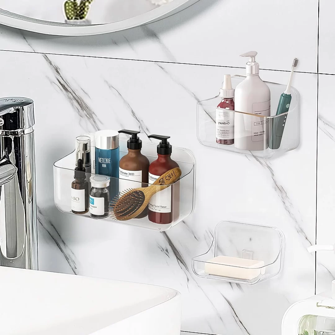 Diesisa 3pc Plastic Wall Mount Organizer 1 Diesisa 3pc Plastic Wall Mount Organizer