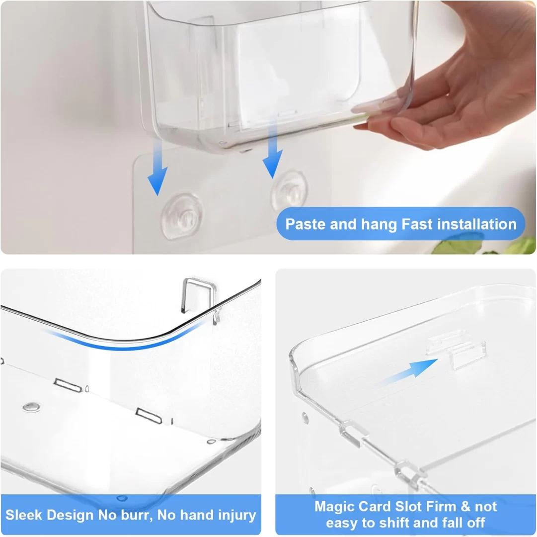 Diesisa 3pc Plastic Wall Mount Organizer 6 Diesisa 3pc Plastic Wall Mount Organizer