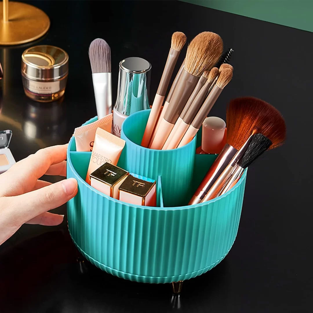 5 Compartments Makeup Brush Holder Organizer - Multifunctional 360