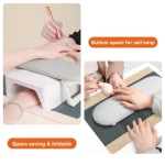 Diesisa Foldable PU Leather Nail Hand Rest - Gray