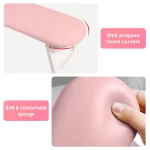 Diesisa Foldable PU Leather Nail Hand Rest - Pink