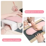 Diesisa Foldable PU Leather Nail Hand Rest - Pink