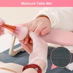 Diesisa Foldable PU Leather Nail Hand Rest - Pink