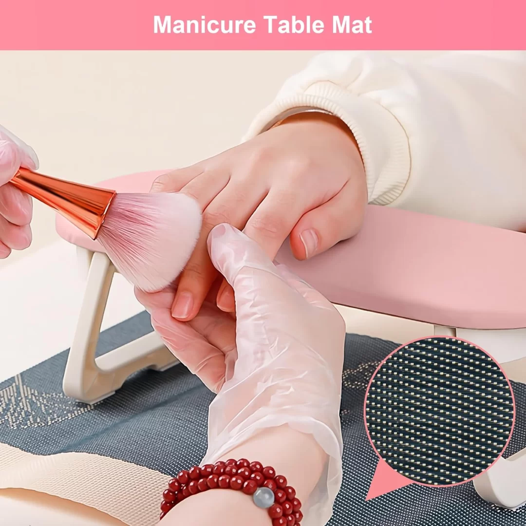 Diesisa Foldable PU Leather Nail Hand Rest - Pink 7 Diesisa Foldable PU Leather Nail Hand Rest - Pink