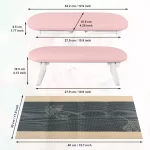 Diesisa Foldable PU Leather Nail Hand Rest - Pink