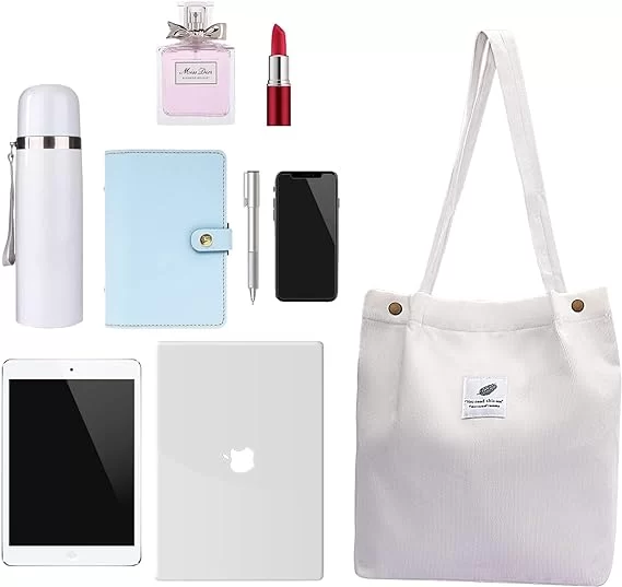 Diesisa 2-Pack Canvas Tote bag - White+yellow 6 Diesisa 2-Pack Canvas Tote bag - White+yellow