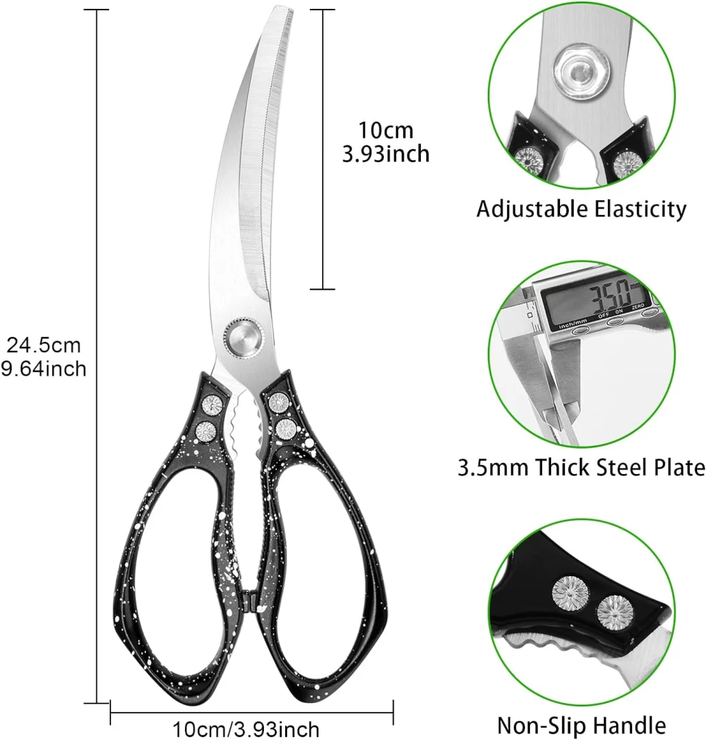 Diesisa Kitchen Scissors - Black 3 Diesisa Kitchen Scissors - Black